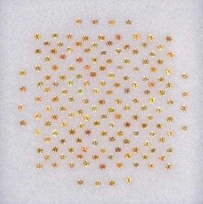 1.00mm Orange Sapphire Colored Gemstone Melee Parcel Top View White Background
