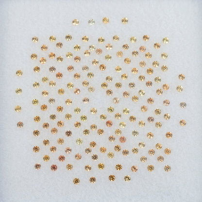 1.00mm Orange Sapphire Colored Gemstone Melee Parcel Top View White Background
