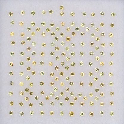 1.00mm Yellow Sapphire Colored Gemstone Melee Parcel Top View White Background
