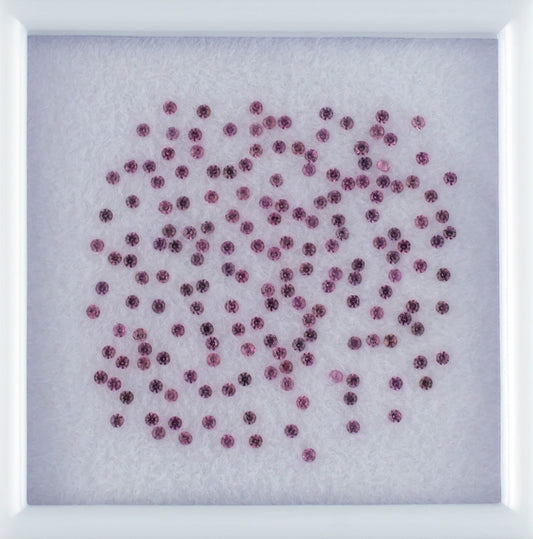 1.00twt Pink Sapphire Colored Gemstone Melee Parcel Top View White Background 
