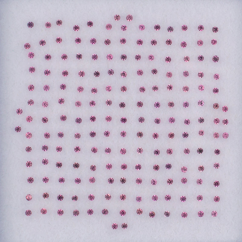1.00twt Pink Sapphire Colored Gemstone Melee Parcel Top View White Background
