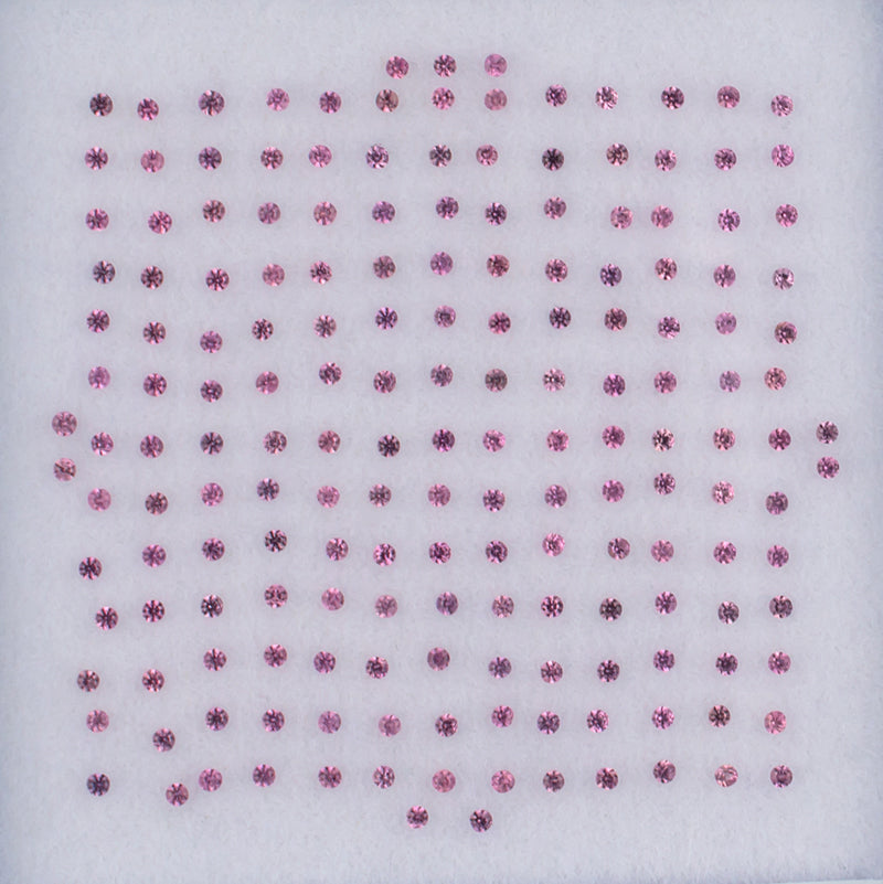1.00twt Pink Sapphire Colored Gemstone Melee Parcel Top View White Background
