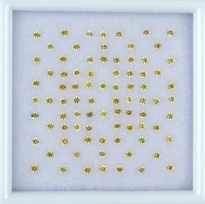 1.00twt Yellow Sapphire Colored Gemstone Melee Parcel Top View White Background
