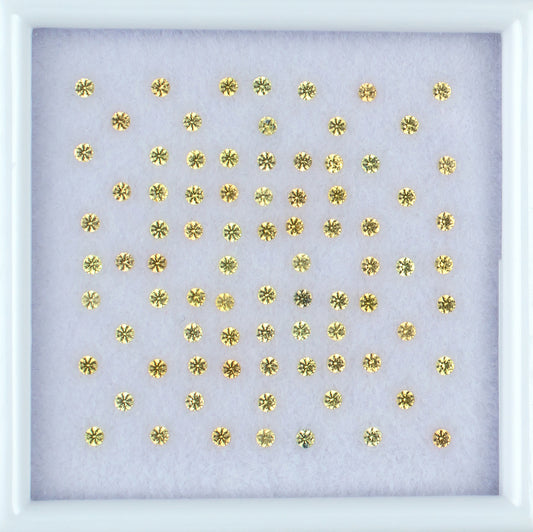 1.00twt Yellow Sapphire Colored Gemstone Melee Parcel Top View White Background
