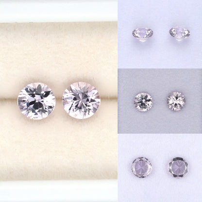 1.03twt Pink Sapphire Colored Gemstone Pair Collage 
