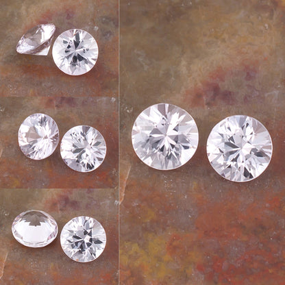 1.03twt Pink Sapphire Colored Gemstone Pair Collage
