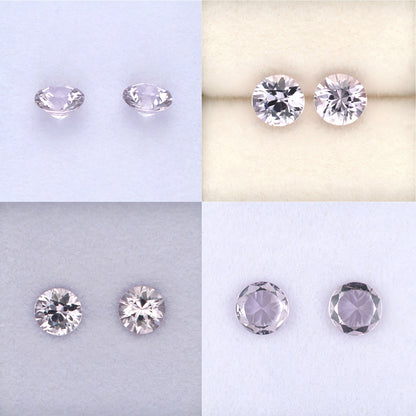 1.03twt Pink Sapphire Colored Gemstone Pair Collage 
