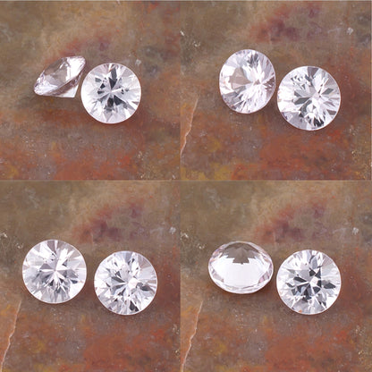 1.03twt Pink Sapphire Colored Gemstone Pair Collage
