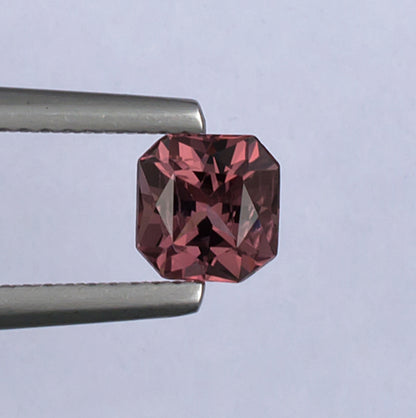 1.04ct Pink Spinel Colored Gemstone Top View White Background 

