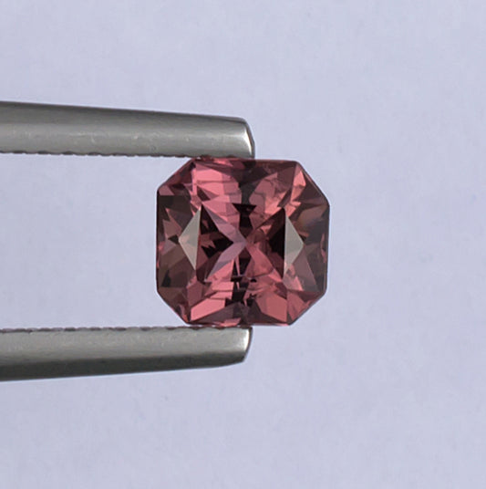 1.04ct Pink Spinel Colored Gemstone Top View White Background

