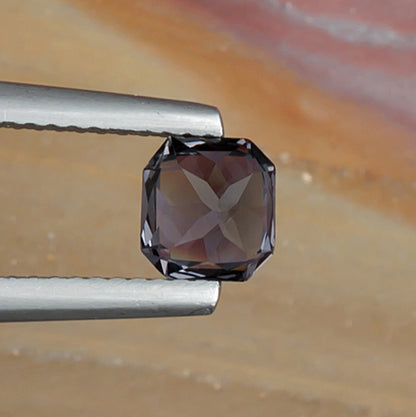 1.04ct Spinel Colored Gemstone Bottom View Natural Background
