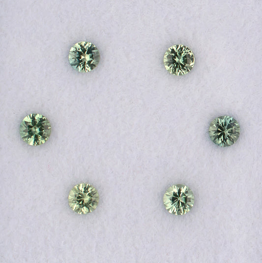 1.08twt Green Sapphire Colored Gemstone Melee Parcel Top View White Background
