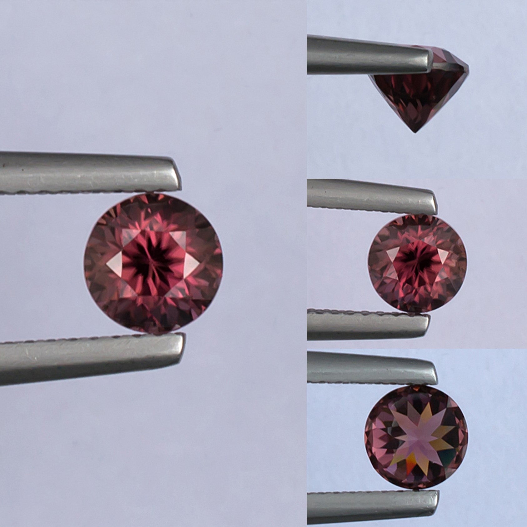 1.21ct Pink Zircon Colored Gemstone Collage 
