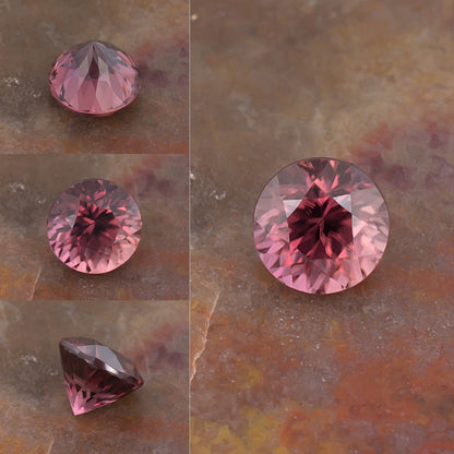 1.21ct Pink Zircon Colored Gemstone Collage
