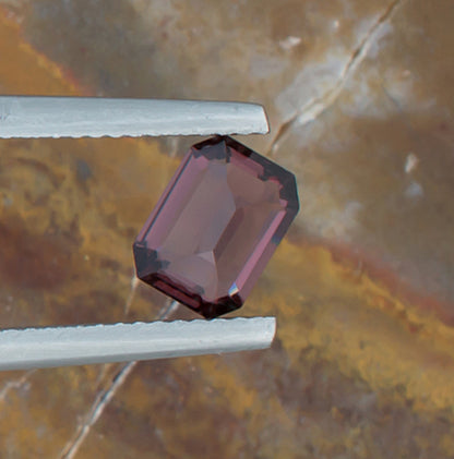 1.22ct Spinel Colored Gemstone Bottom View Natural Background 
