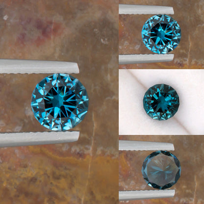 1.24ct Blue Topaz Colored Gemstone Collage I
