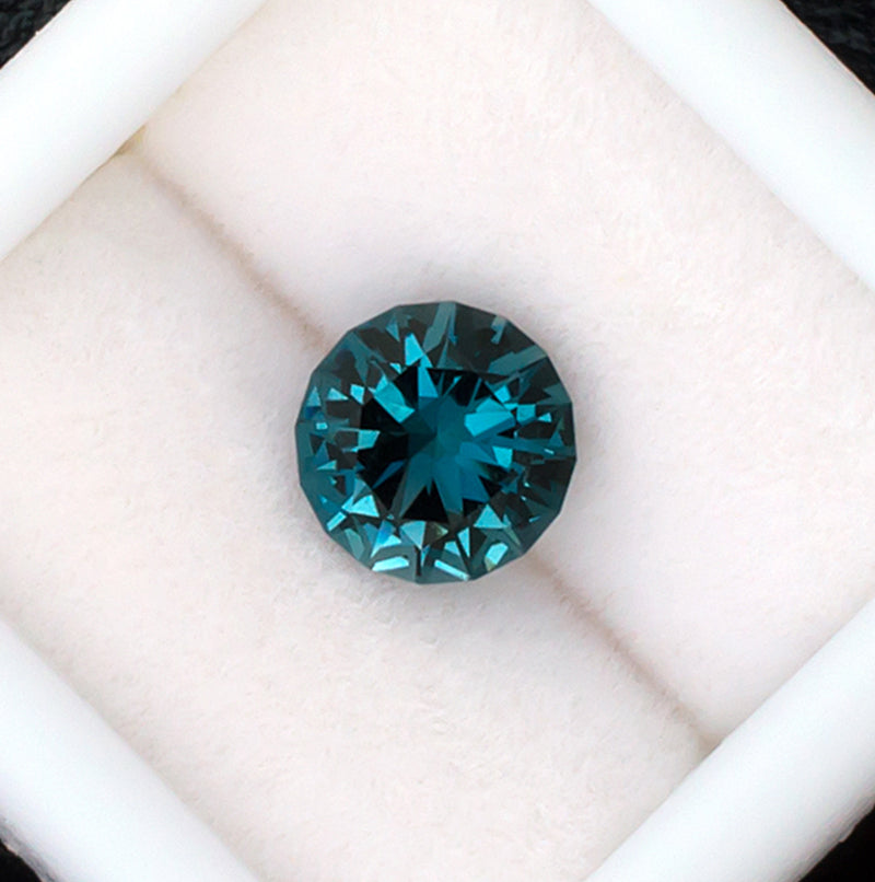 1.24ct Blue Topaz Colored Gemstone White Background 
