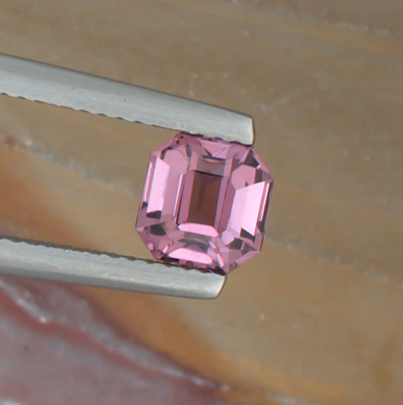 1.31ct Spinel Colored Gemstone Top View Natural Background 