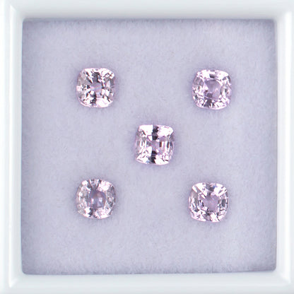 1.33twt Pink Sapphire Colored Gemstone Melee Parcel Top View White Background
