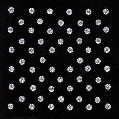 1.50mm White Topaz Gemstone Melee Parcel Top View Black Background
