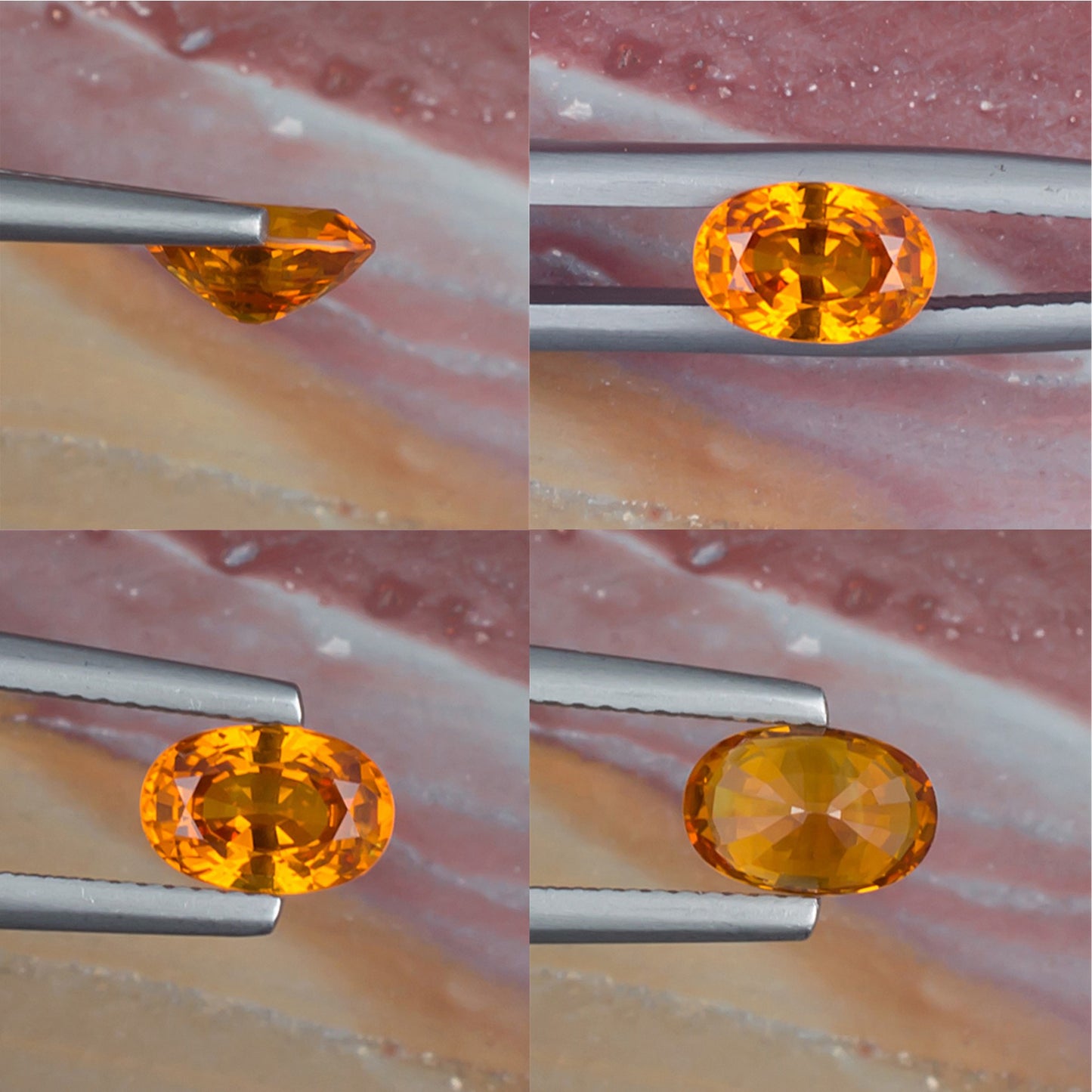 1.51ct Yellow Sapphire Colored Gemstone Collage 
