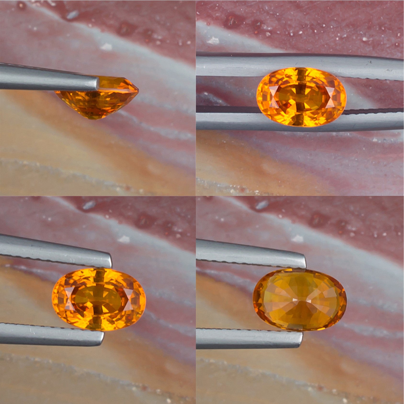 1.51ct Yellow Sapphire Colored Gemstone Collage 
