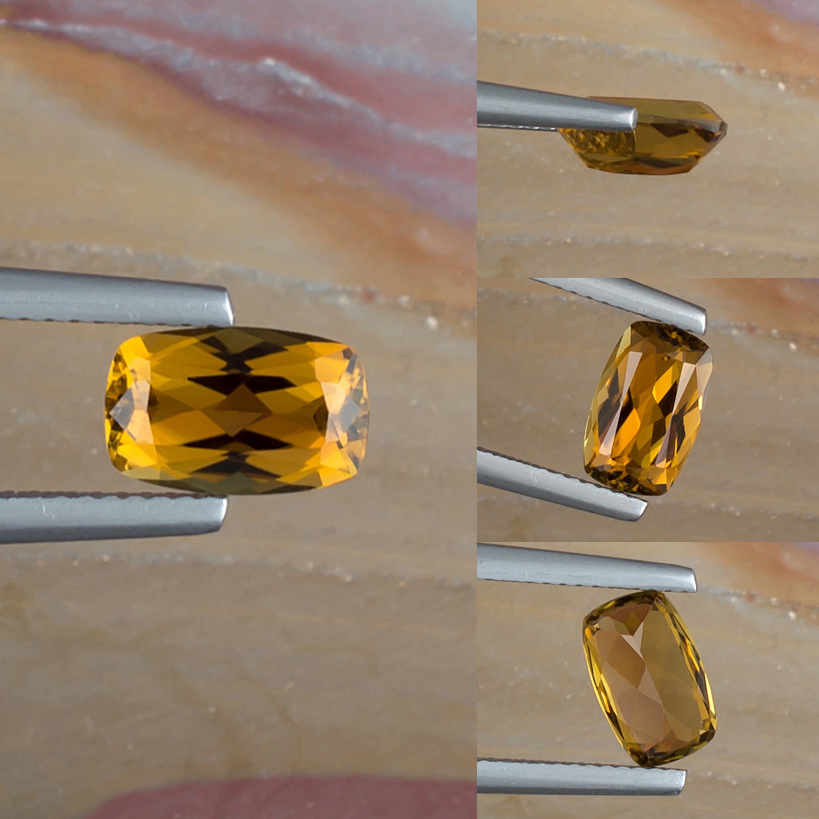 1.52ct Golden Tourmaline Colored Gemstone Collage I
