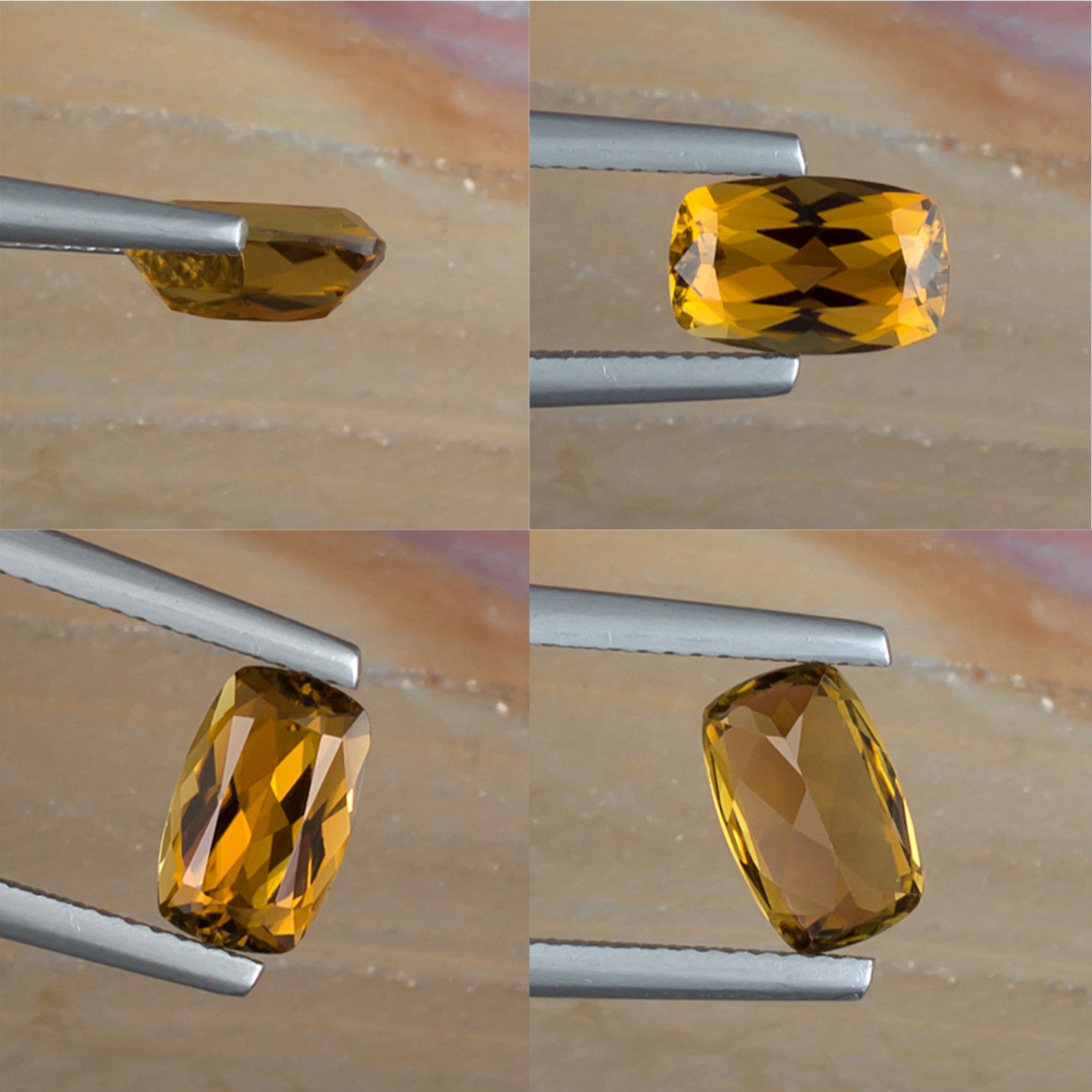 1.52ct Golden Tourmaline Colored Gemstone Collage II 
