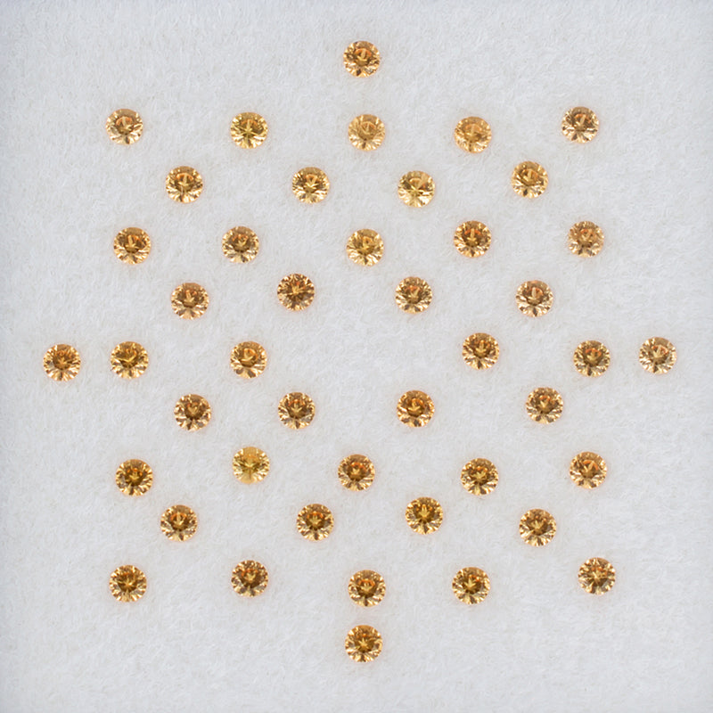 1.60mm Orange Sapphire Colored Gemstone Melee Parcel

