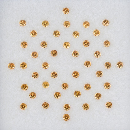 1.60mm Orange Sapphire Colored Gemstone Melee Parcel
