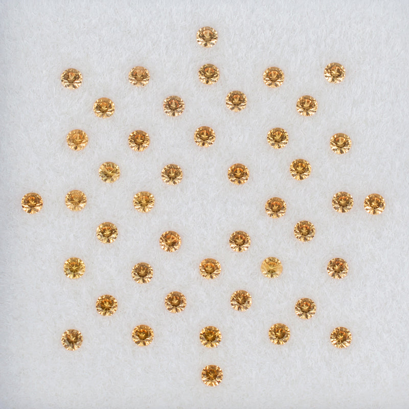 1.60mm Orange Sapphire Colored Gemstone Melee Parcel
