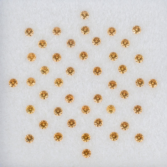 1.60mm Orange Sapphire Colored Gemstone Melee Parcel

