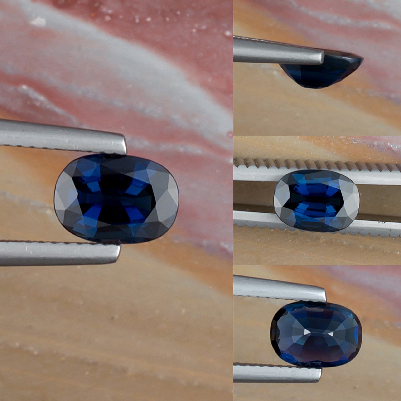 1.61ct Blue Sapphire Colored Gemstone Collage 
