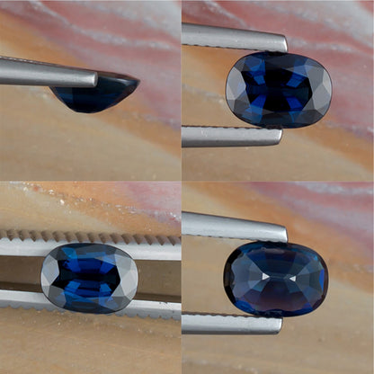 1.61ct Blue Sapphire Colored Gemstone Collage 
