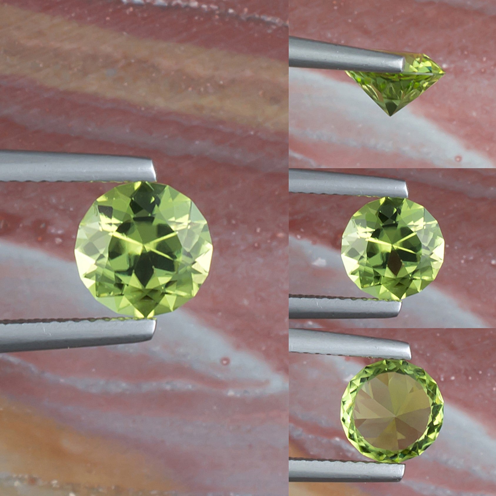 1.64ct Peridot Colored Gemstone Collage I
