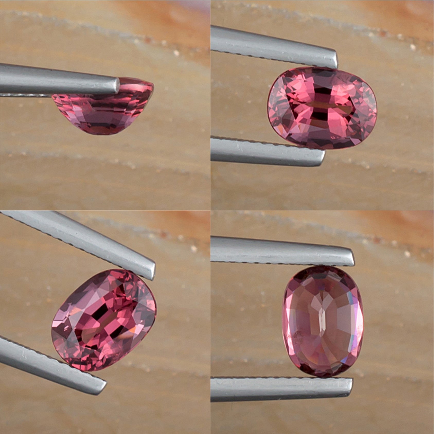 1.64ct Pink Spinel Colored Gemstone Side Collage II 
