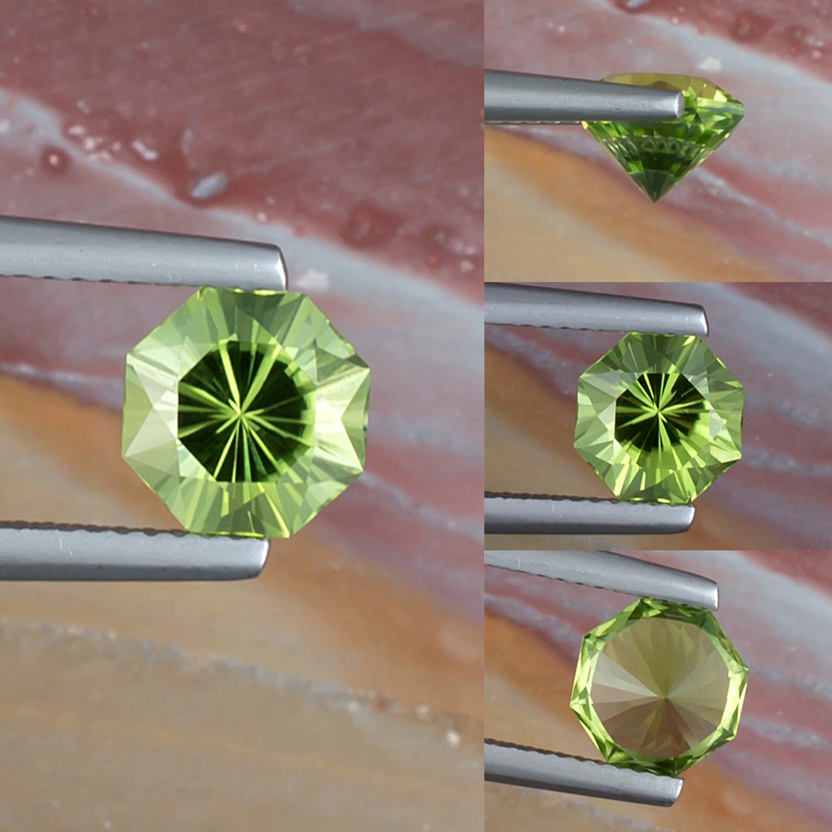 1.92ct Peridot Colored Gemstone Collage I

