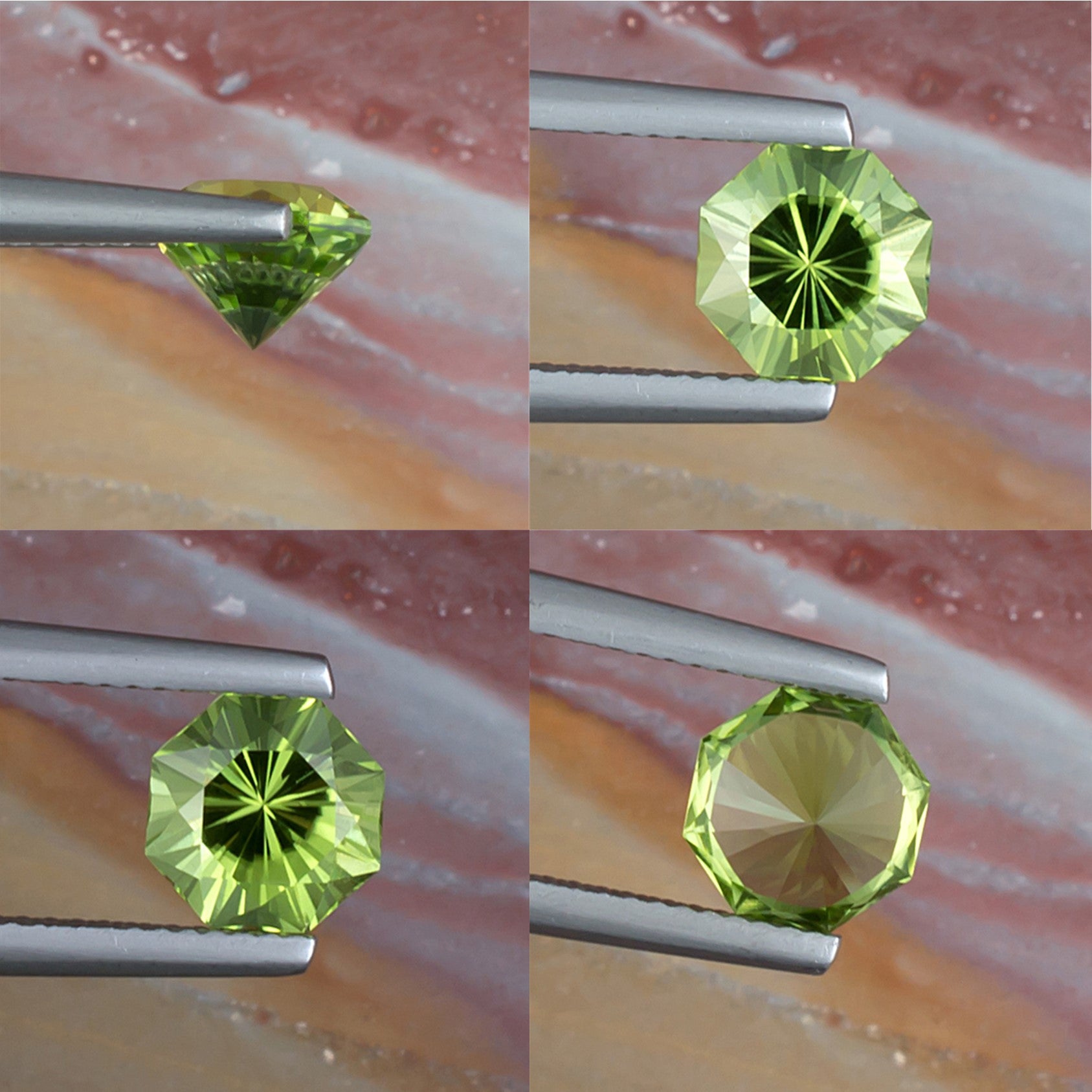 1.92ct Peridot Colored Gemstone Collage II

