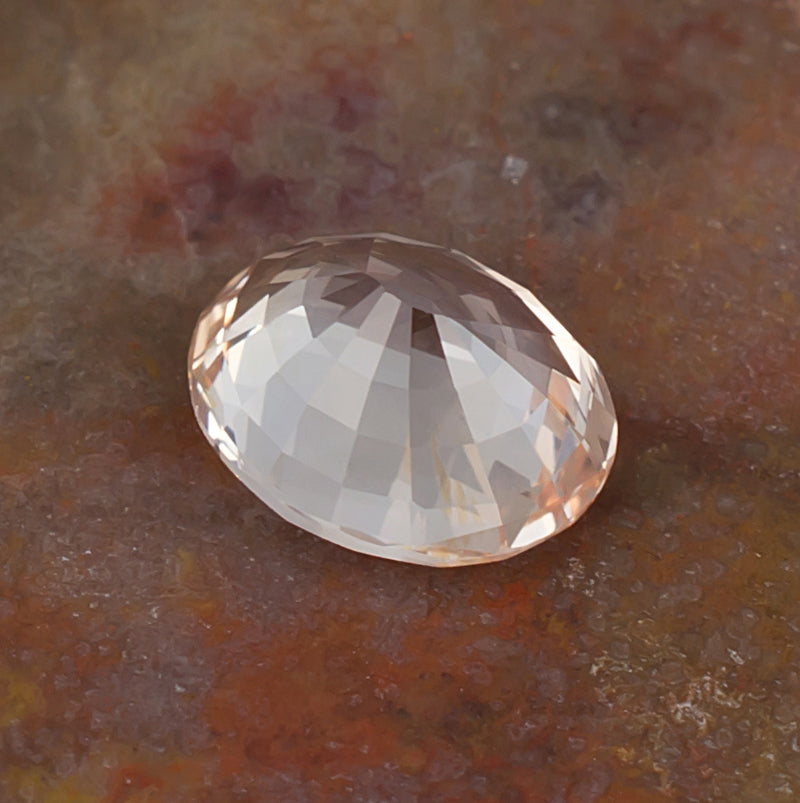 1.99ct Fancy Sapphire Colored Gemstone Bottom View Natural Background
