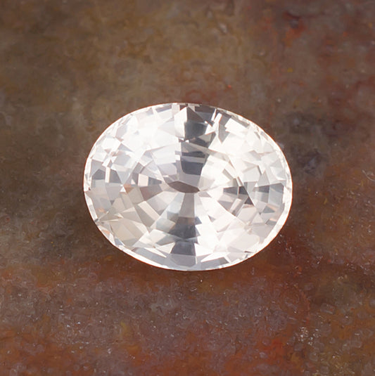 1.99ct Fancy Sapphire Colored Gemstone Crown View Natural Background
