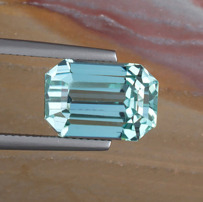 10.80ct Hiddenite Spodumene Top View Natural Background
