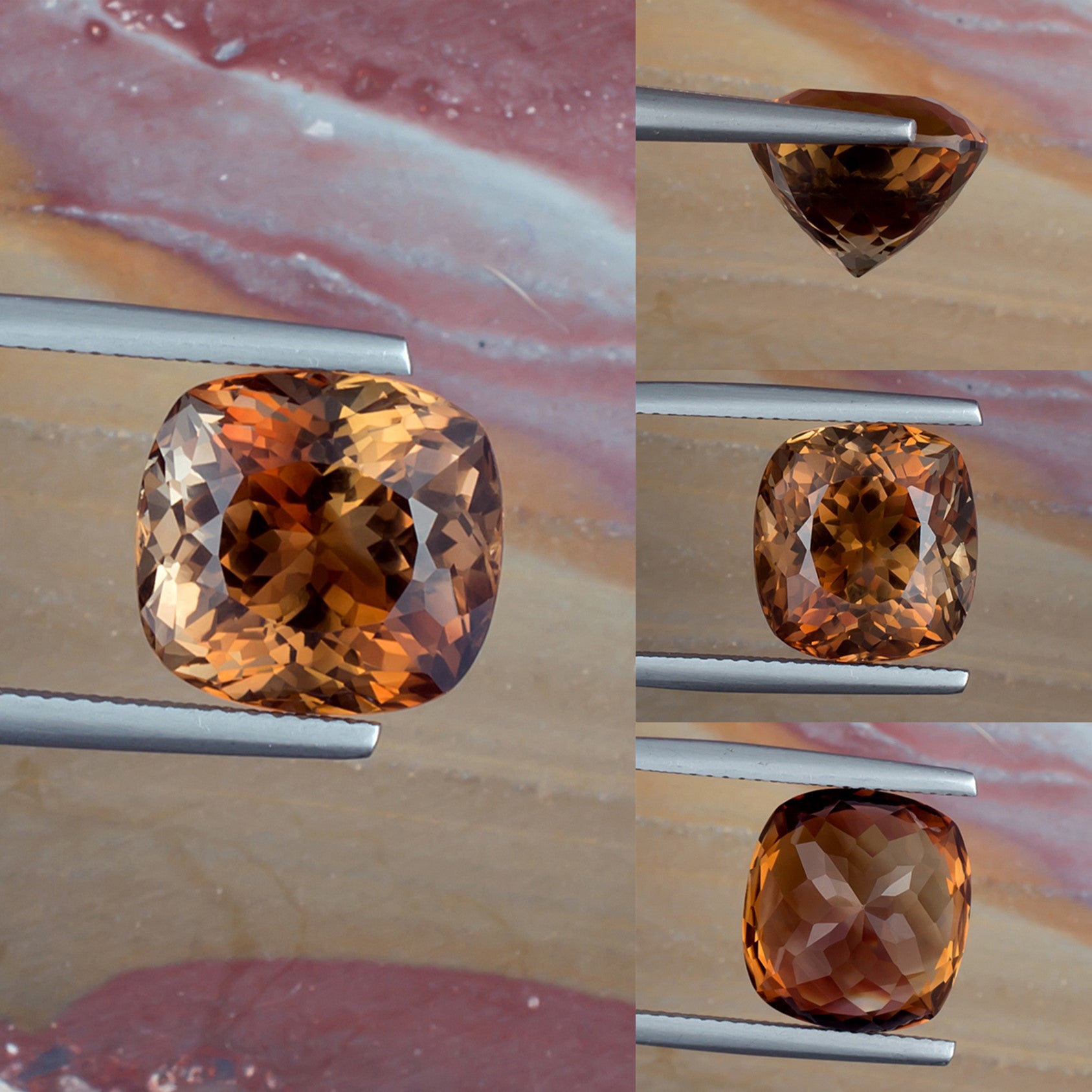 11.66ct Precious Topaz Colored Gemstone Collage 
