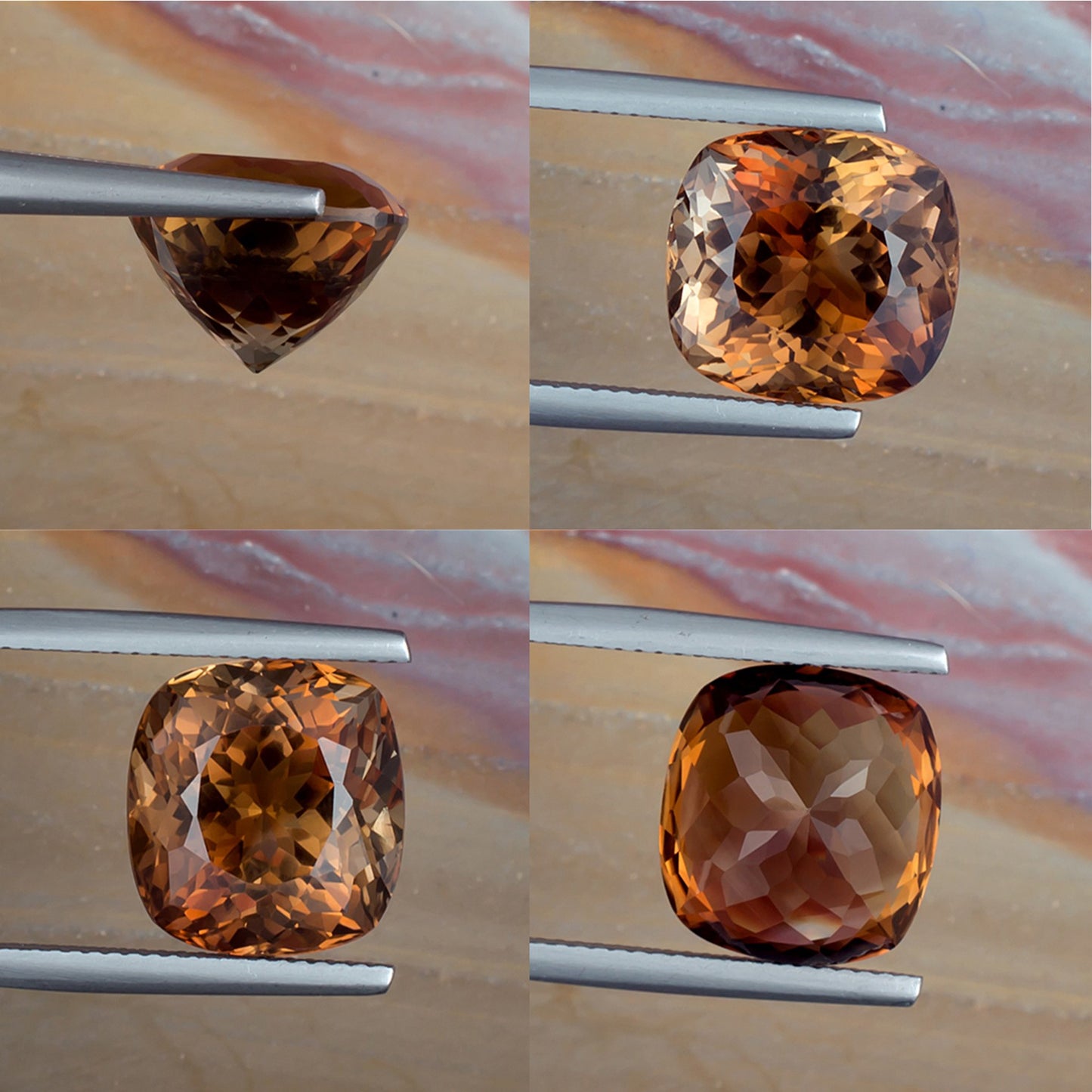 11.66ct Precious Topaz Colored Gemstone Collage 
