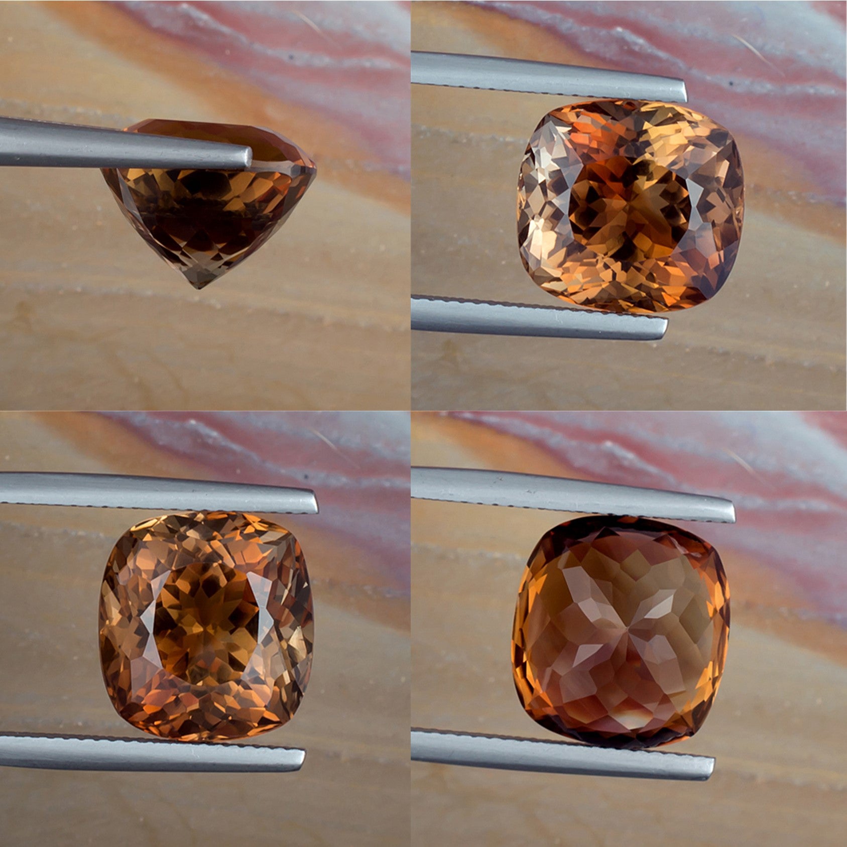 11.66ct Precious Topaz Colored Gemstone Collage 
