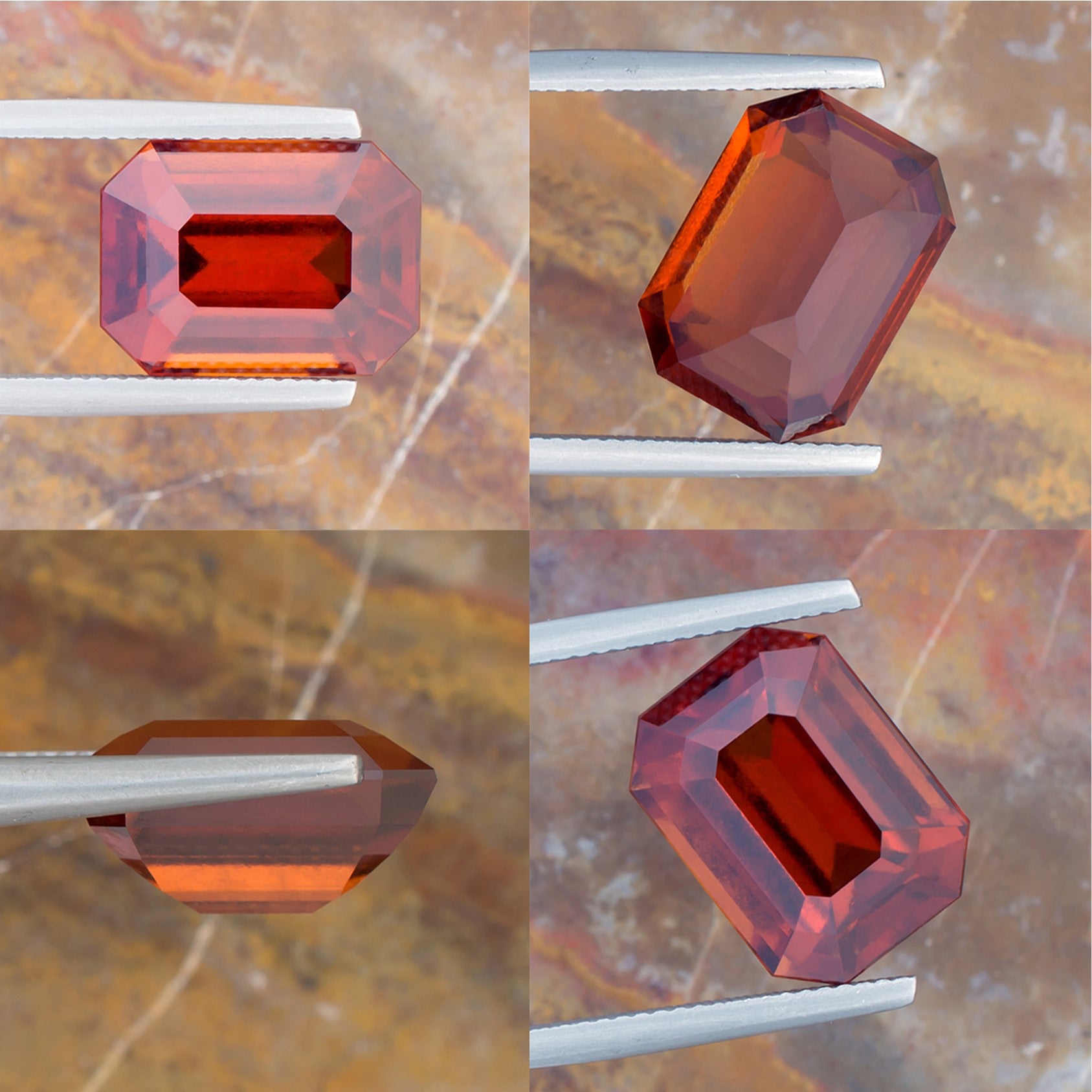 12.02ct Hessonite Garnet Colored Gemstone Collage II