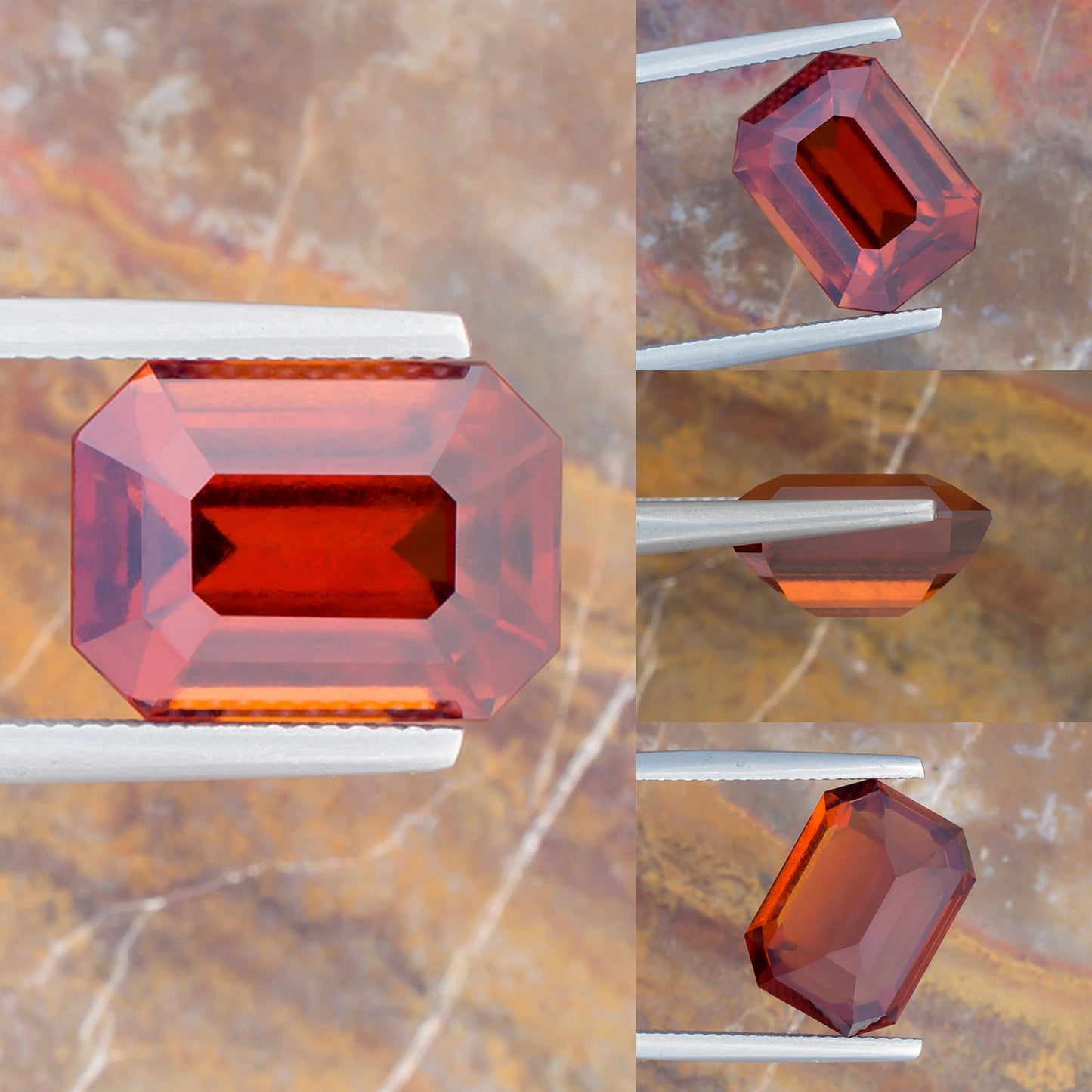 12.02ct Hessonite Garnet Colored Gemstone Collage III
