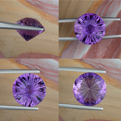 12.20ct Amethyst Colored Gemstone Collage II 
