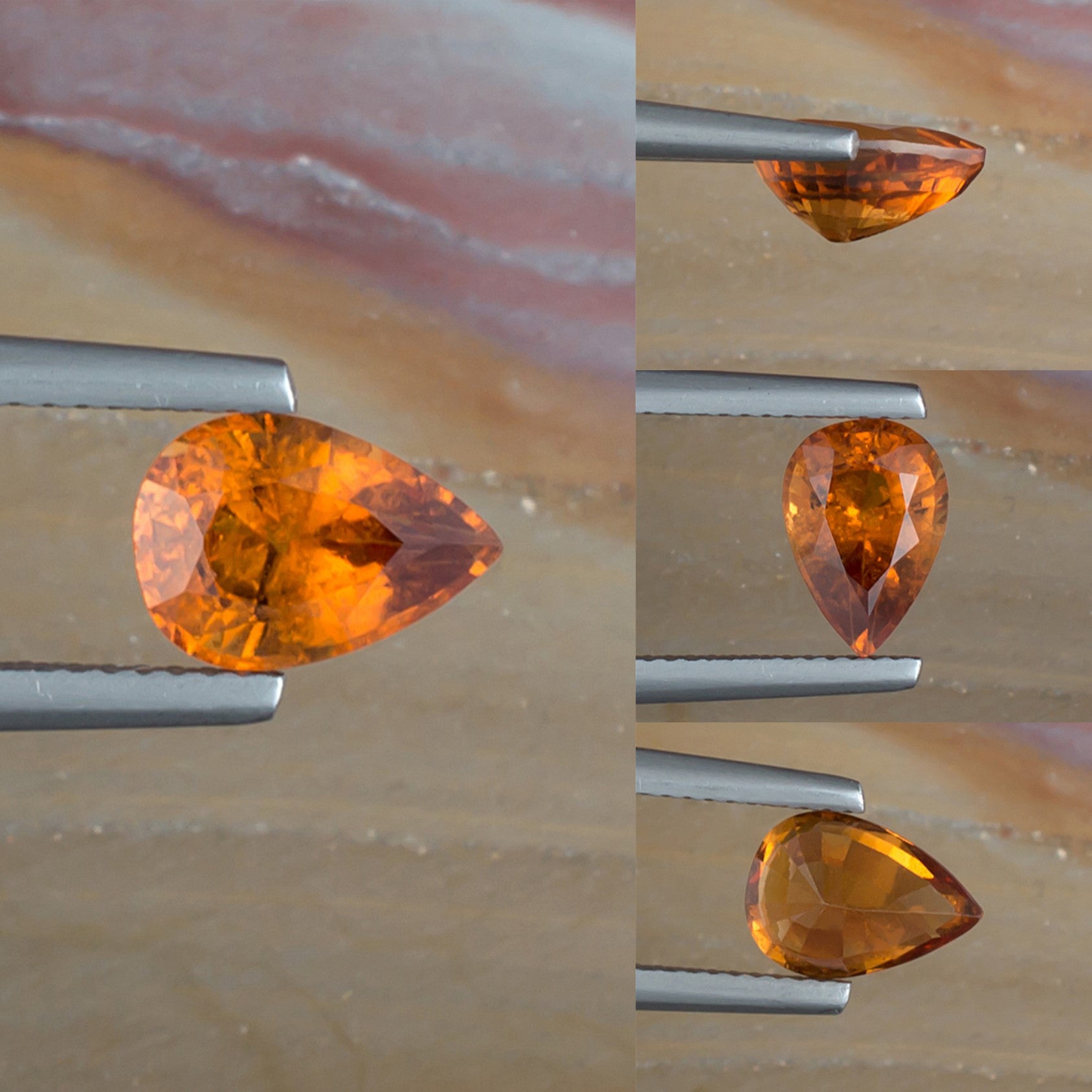 2.06ct Hessonite Garnet Colored Gemstone Collage I 
