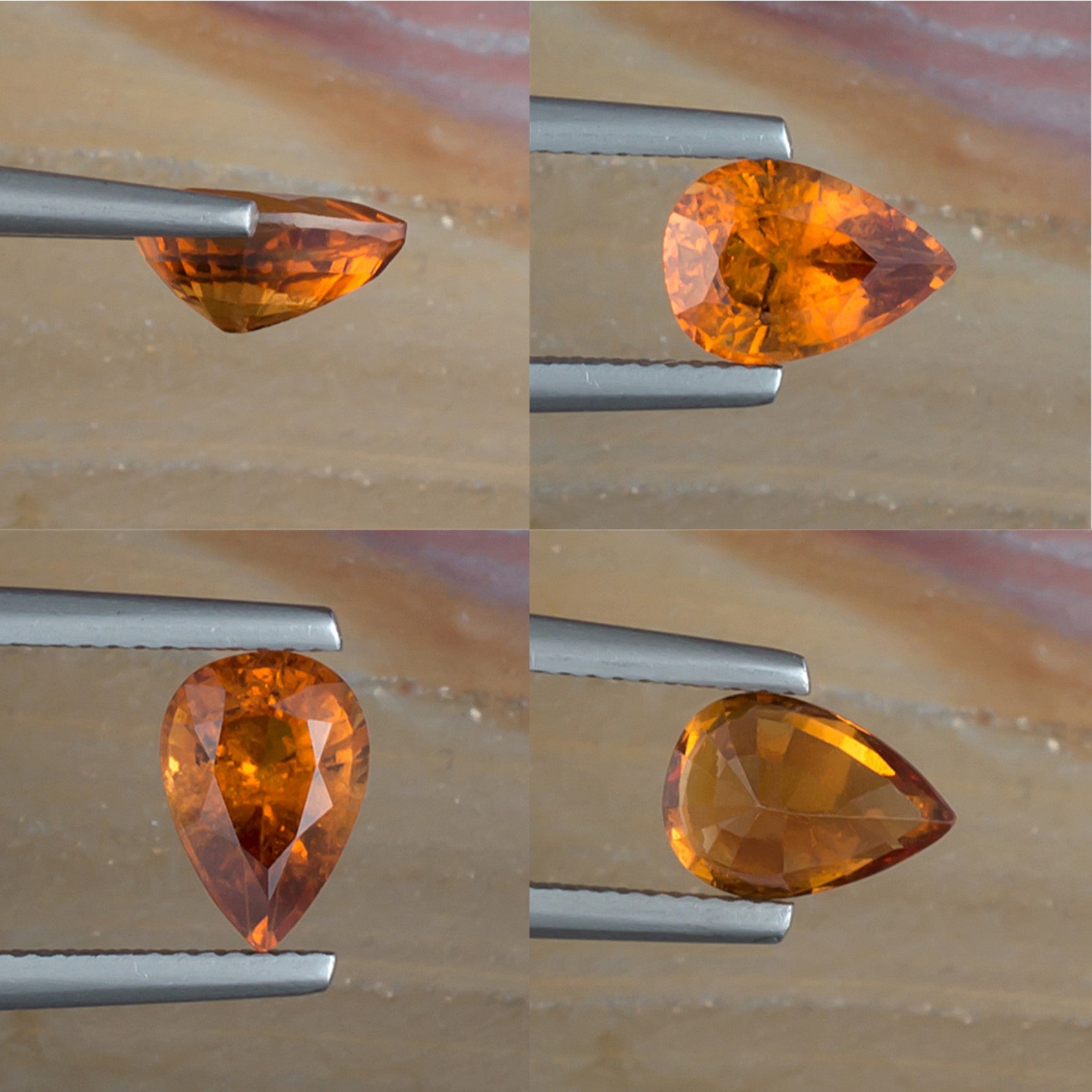 2.06ct Hessonite Garnet Colored Gemstone Collage II 
