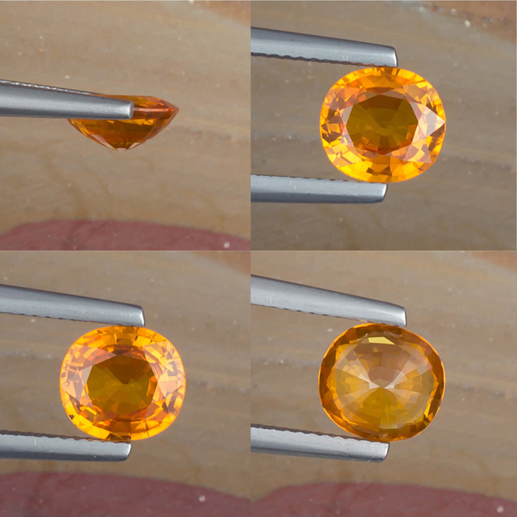 2.06ct Yellow Sapphire Colored Gemstone Collage 
